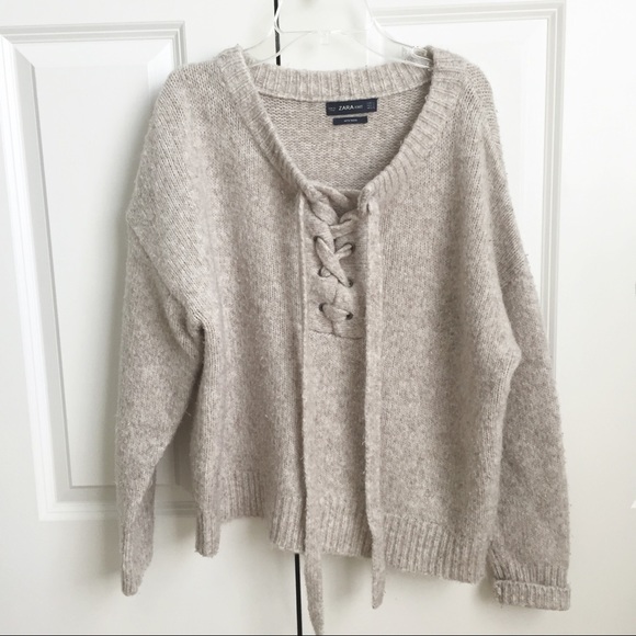Zara Sweaters - Zara Lace Up Sweater Zara Sweaters - Zara Lace Up Sweater